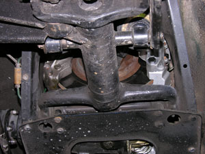 As installed in the XKE using solid rotor and two calipers per side. 